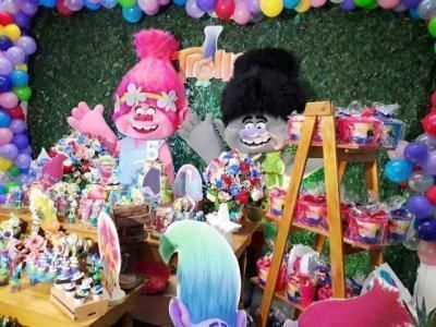 Trolls cover Poppy tronco personagens vivos Festa Infantil