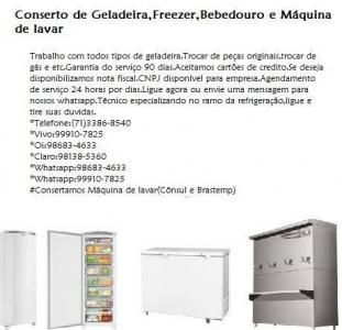 Freezer,Bebedouro,Geladeira e Máquina de lavar conserto
