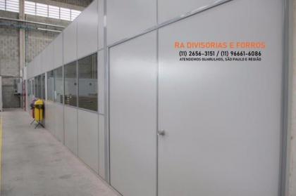 Divisórias Drywall em Guarulhos eucatex forros pvc isopor vidro madeira divisoria para escritório