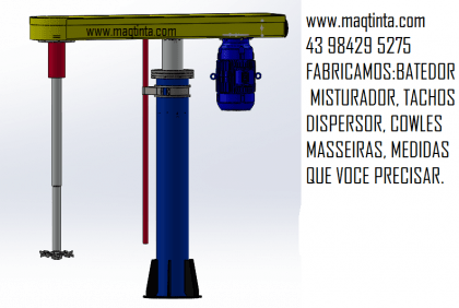 batedor de tintas, batedor de massas, dispersor de tintas, dispersor cowles,, maquinas de tintas, grafaito,textura, massa corrida.
