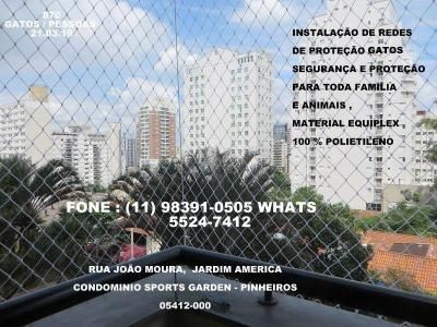 Redes de Proteção no Condominio Sports Garden Pinheiros, Pinheiros, (11)  98391-0505 zap
