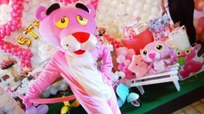 Pantera Cor de Rosa cover personagens vivos Festa Infantil