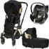 Cybex Priam Wings Jeremy Scott 3 em 1 Travel System - Preto