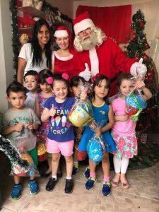 animação porta de loja com papai noel