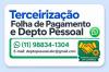 TERCEIRIZAÇÃO FOLHA DE PAGAMENTO E DEPTO PESSOAL